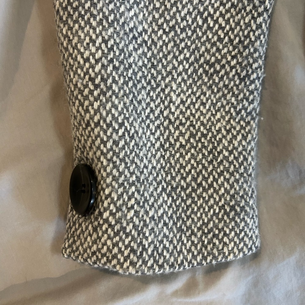 Etcetera Women’s Herringbone Pattern Tweed Blazer Jacket Wool Cotton Size 12 - Picture 6 of 11